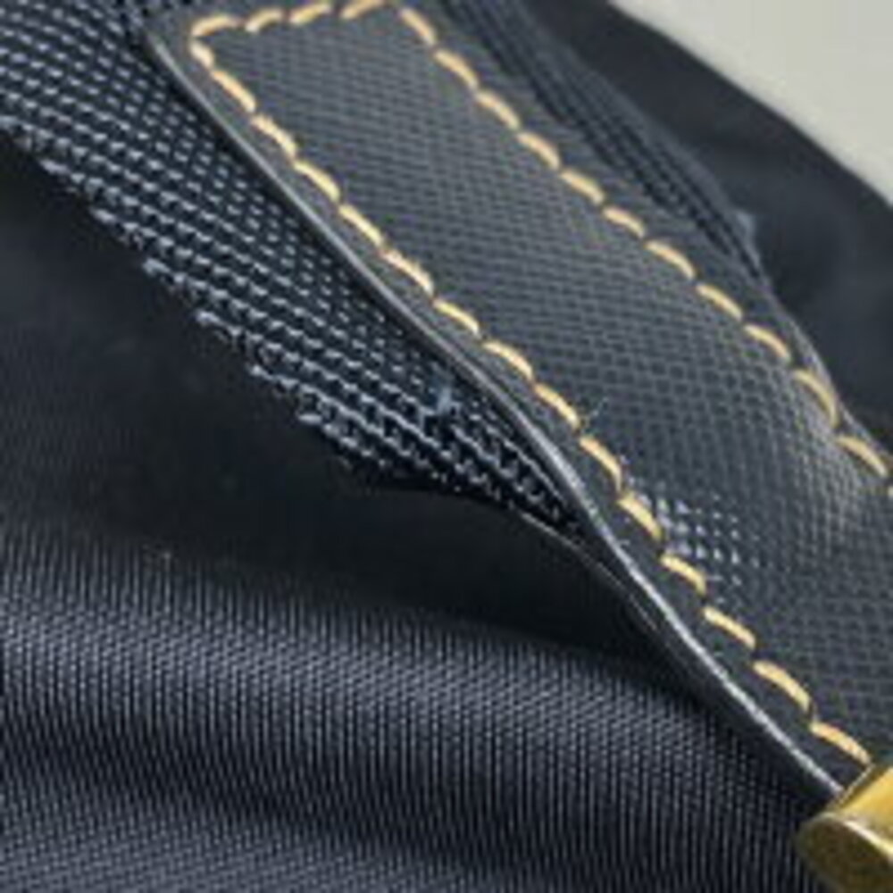 Prada logo plate backpack daypack Navy Blue - Picture 4 of 6